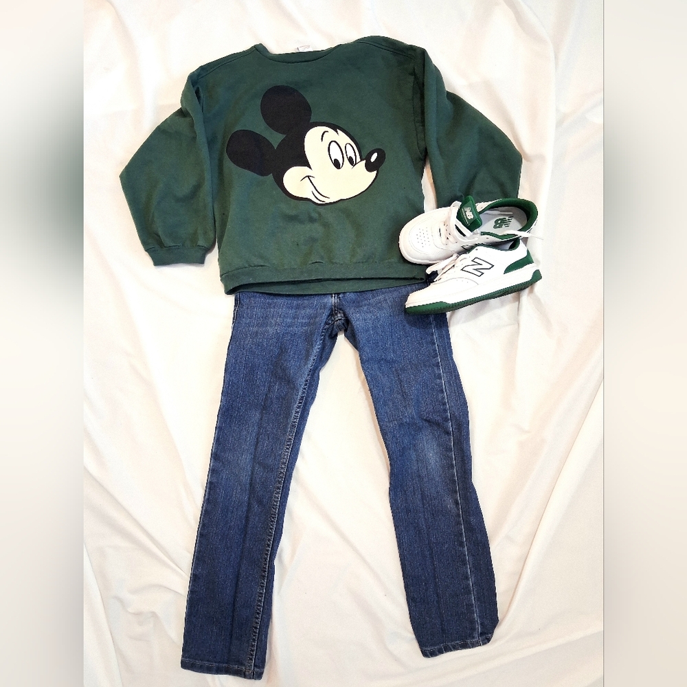 Boys Preppy Mickey Pine New Balance Bundle In Size 7/ 1.5Y